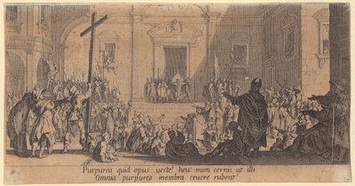 Krisztus elítélése, a "Nagy passió" sorozat 3. lapja alkotó: Jacques Callot