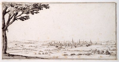 Nancy képe (toll és barna tinta papíron) alkotó: Jacques Callot