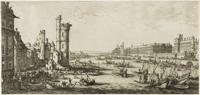Kilátás a Louvre-ra alkotó: Jacques Callot