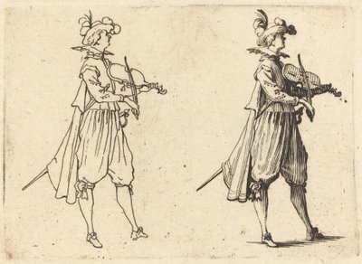 Hegedűművész alkotó: Jacques Callot