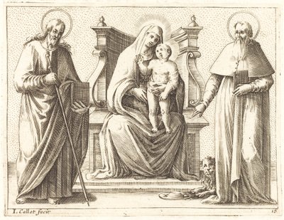 Szűz és gyermek Szent Jakabbal és Jeromossal alkotó: Jacques Callot