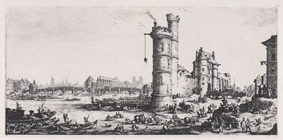 A Pont-Neuf látképe, „Párizs két nagy látképe” című sorozatból alkotó: Jacques Callot