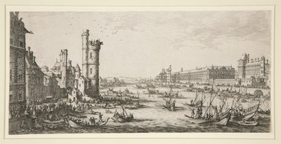 Kilátás a Louvre-ra alkotó: Jacques Callot