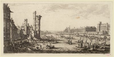 A Louvre és az egykori Porte de Nesle látképe (IFF 667). alkotó: Jacques Callot