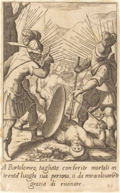 Bartolomeo alkotó: Jacques Callot after Matteo Rosselli