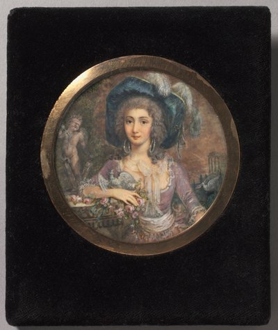 Mademoiselle Colombi portréja, 1788. alkotó: Jacques Delusee