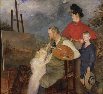 Thaulow festő és gyermekei, avagy Thaulow család, 1895 alkotó: Jacques Emile Blanche