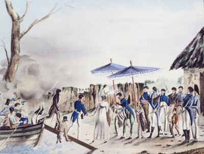 Rose de Freycinet és férje megérkezik Dielybe, Timor, a "Journal de voyage autour du monde a bord de l