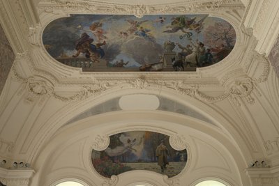 Décoration du pavillon Nord du Petit Palais - Le triomphe de Paris (mennyezet) - Paris, capitale intellectuelle (Demi-coupole), 1913 és 1919 között (olaj) alkotó: Jacques Fernand Humbert
