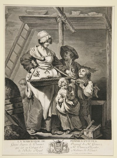 A sült alma árus alkotó: Jacques Firmin Beauvarlet