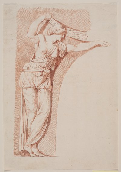 Női figura klasszikus jelmezben egy fülkében elhelyezve alkotó: Jacques Francois Joseph Saly