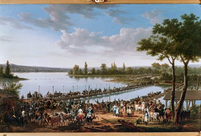 Napóleon átkelése a Dunán a wagrami csata előtt ... (festmény, vászon) alkotó: Jacques Francois Joseph Swebach
