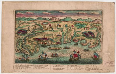 Missisipi vagy Louisiana Észak-Amerikában. LOC 75693015 alkotó: Jacques François Chéreau