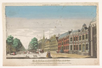 Kilátás a Lange Voorhoutra Hágában Promenade publique (cím az objektumon) alkotó: Jacques Gabriel Huquier