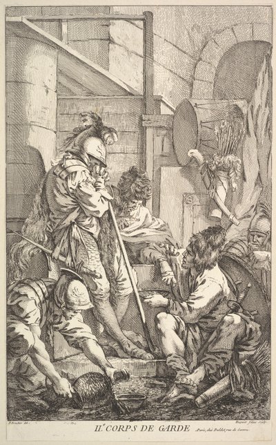 Második őrszoba, a 18. század közepétől a végéig. alkotó: Jacques Gabriel Huquier