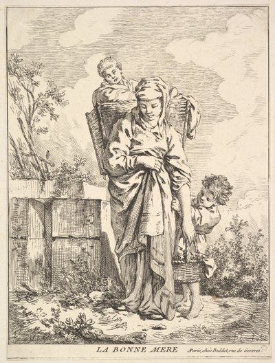 A jó anya, 18. század. alkotó: Jacques Gabriel Huquier