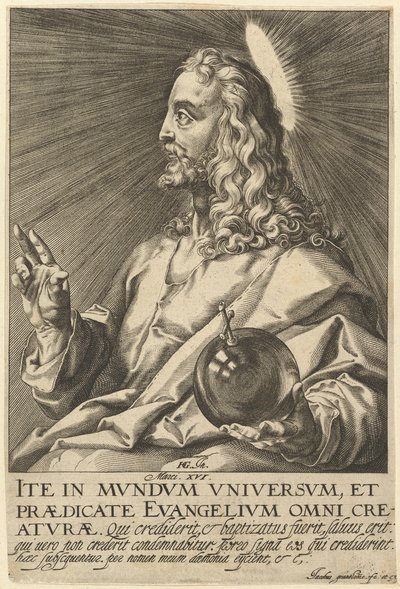 Krisztus, Krisztustól és a tizenkét apostoltól, 1609 előtt. alkotó: Jacques Granthomme