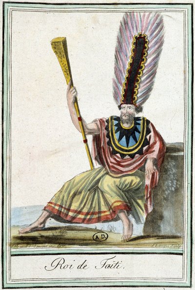 Tahiti királya – J. Grasset Saint-Sauveur „” Utazások enciklopédiájában” alkotó: Jacques Grasset de Saint-Sauveur