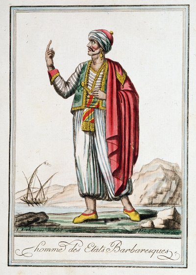 A barbár államok embere, J. Grasset Saint-Sauveur (Saint Sauveur) „” Utak enciklopédiája” alkotó: Jacques Grasset de Saint-Sauveur