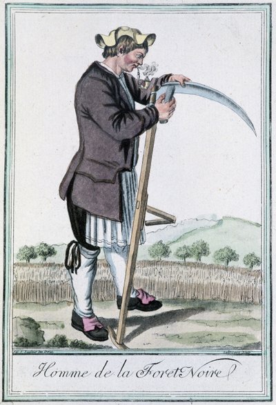A Fekete-erdő embere – Grasset St Sauveur „” Utazások enciklopédiájában”, szerk. 1796 alkotó: Jacques Grasset de Saint Sauveur