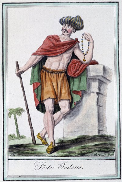 Hindu pap (hindu) – Grasset Saint Sauveur „” utazások enciklopédiájában”, szerk. Párizs 1796 alkotó: Jacques Grasset de Saint Sauveur