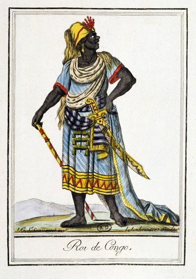 Kongói király – J. Grasset Saint-Sauveur „” Utazások enciklopédiájában” alkotó: Jacques Grasset de Saint-Sauveur