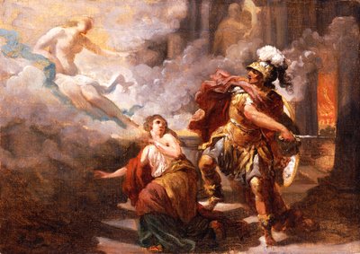 Helénát Vénusz megmentette Aeneas haragjától, 1779 alkotó: Jacques Henri Sablet