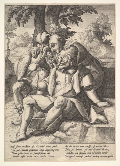 A bolondok bölcsessége, a Hat Példabeszédből. alkotó: Jacques II de Gheyn