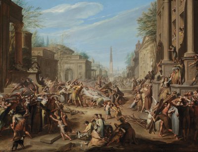 Zavarok Rómában Caesar halála után alkotó: Jacques Ignatius de Roore