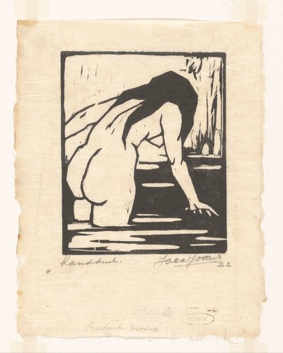 Fürdő nő (eredeti cím a tárgyon) alkotó: Jacques Jeichienus Ottens (signed by artist)