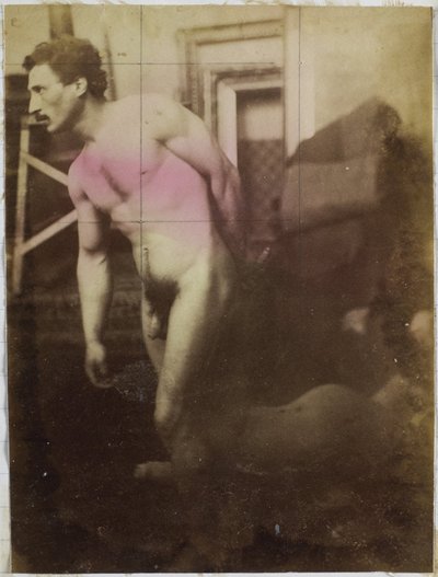 Egy férfi meztelen modell tanulmányozása Jacques de Lalaing stúdiójában alkotó: Jacques Lalaing (attributed to)