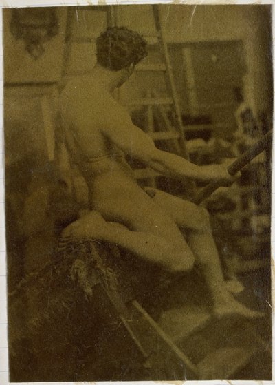 Tanulmány egy férfi meztelen modellről, hátulról, Jacques de Lalaing stúdiójában alkotó: Jacques Lalaing (attributed to)