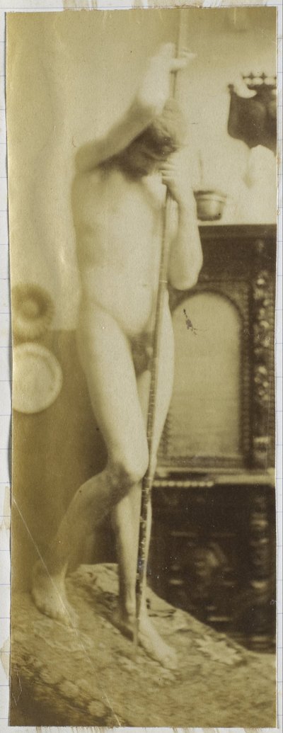 Egy férfi meztelen modell tanulmányozása, álló, Jacques de Lalaing stúdiójában alkotó: Jacques Lalaing (attributed to)