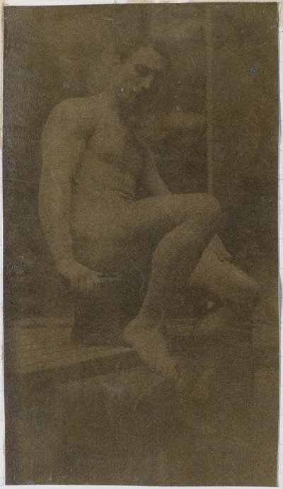 Egy férfi meztelen modell tanulmányozása oldalról, Jacques de Lalaing stúdiójában alkotó: Jacques Lalaing (attributed to)