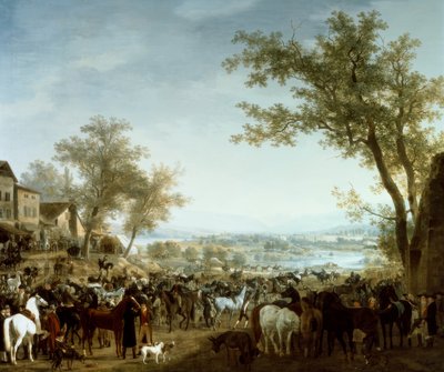 Gaillard-i lóvásár alkotó: Jacques-Laurent Agasse