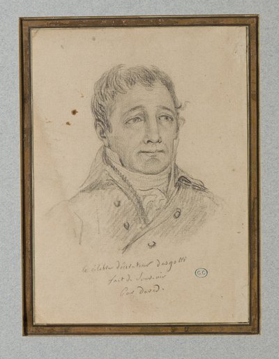 Ignace-Eugène-Marie Degotti portréja, 1815-25 körül (kréta világosbarna papíron) alkotó: Jacques Louis (workshop of) David