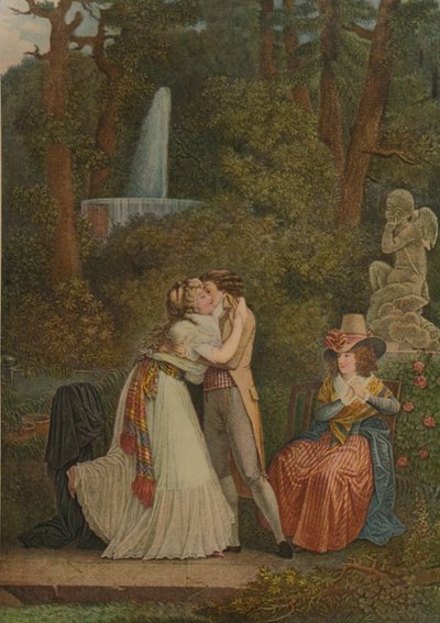Julie, avagy a szerelem első csókja, első csók, 1784-1799, 1913 alkotó: Jacques Louis Copia