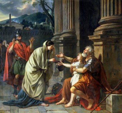 Belisarius alamizsnáért könyörgő, 1781 alkotó: Jacques Louis David