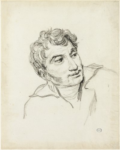 Férfi mellszobor, fej jobbra fordítva alkotó: Jacques Louis David
