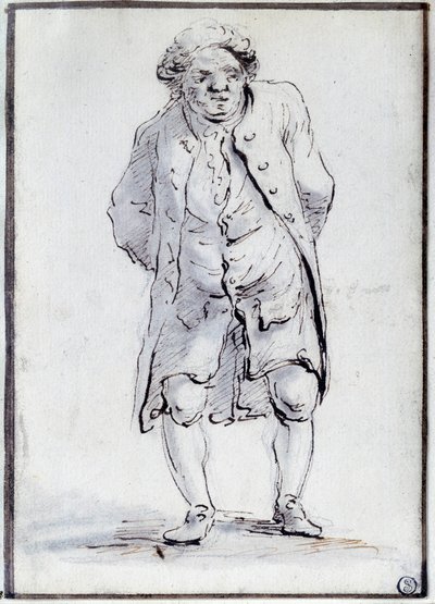 Karikatúra Honore Gabriel (Honore-Gabriel) Riquetiről, Mirabeau grófjáról (1749-1791), az Ain. Jacques Louis David (1748-1825) rajza 18. század. Homályos. 0,17x0,12 m. Párizs, Louvre Múzeum alkotó: Jacques Louis David