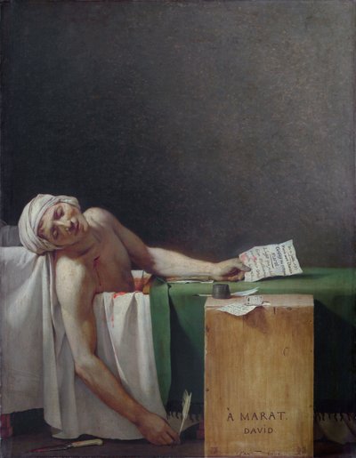 Franciául:  Marat halála alkotó: Jacques Louis David