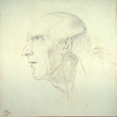 Egy öregember feje profilban alkotó: Jacques Louis David