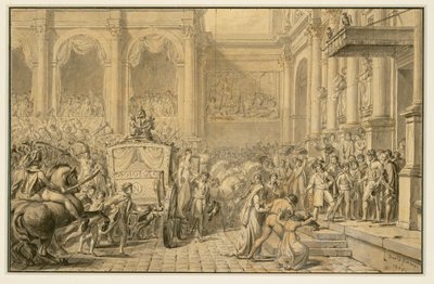 A császár érkezése ... alkotó: Jacques Louis David