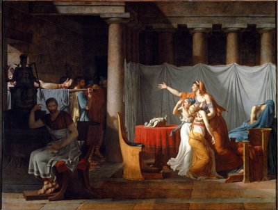 Lictorok, akik Brutusnak hordozzák fiainak testét - olaj, vászon alkotó: Jacques Louis David