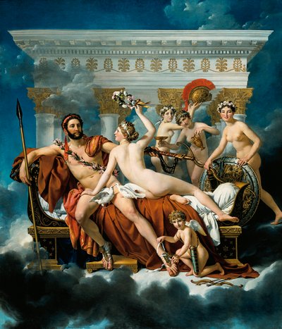 A Vénusz és a Három Grácia lefegyverezte a Marsot alkotó: Jacques Louis David