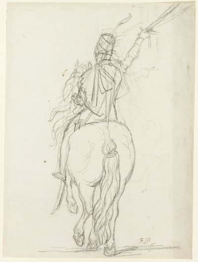 Lovas tiszt hátulról alkotó: Jacques Louis David