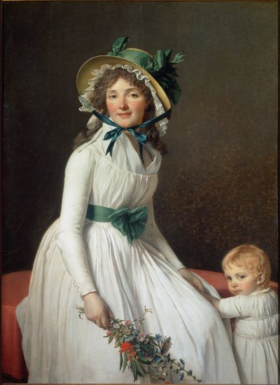 Madame Seriziat portréja, a művész feleségének nővére Emile fiával - olaj, vászon alkotó: Jacques Louis David