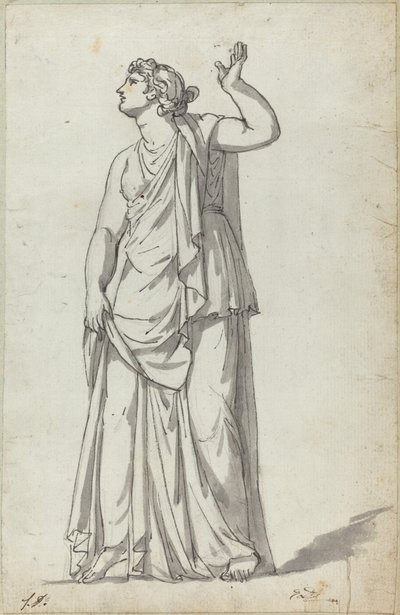 Római múzsa szobor (Anchyrrhoe) alkotó: Jacques Louis David
