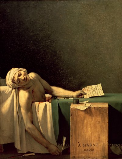 Marat halála alkotó: Jacques Louis David