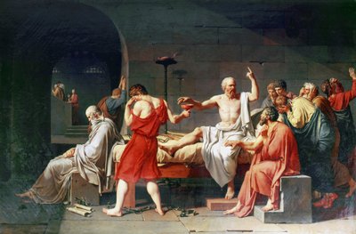 Szókratész halála, ie 4. század, 1787 alkotó: Jacques Louis David